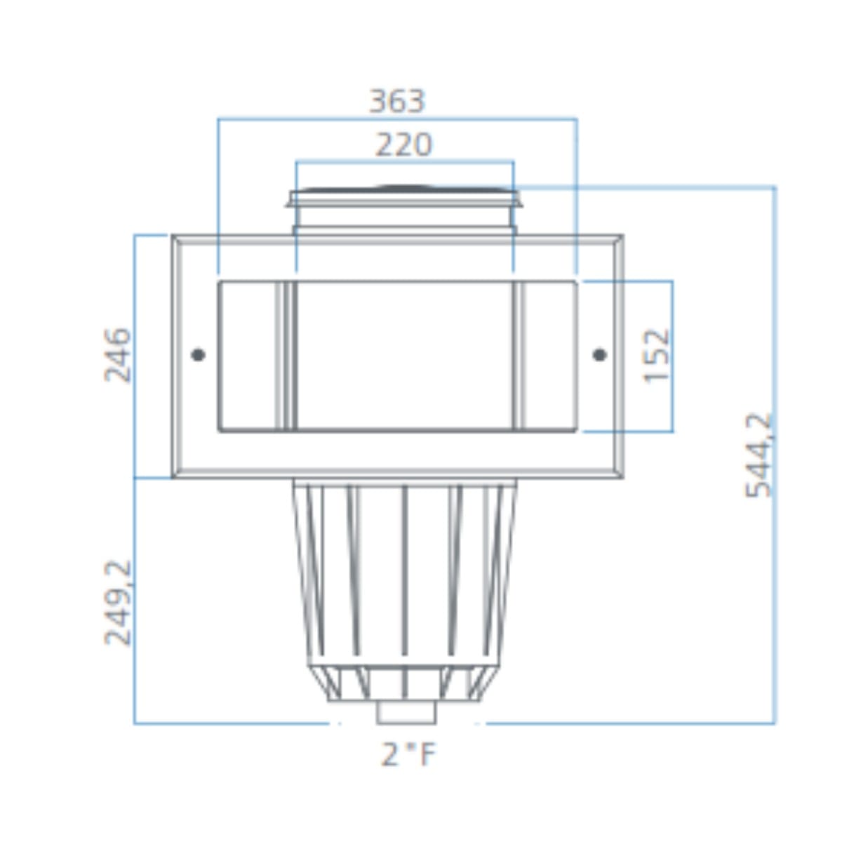 Skimmer Bocca Svasata per Prefabbricate e C.A con Membrana in PVC_COLORE BIANCO Skimmer Bocca Svasata per Prefabbricate e C.A con Membrana in PVC_COLORE BIANCO