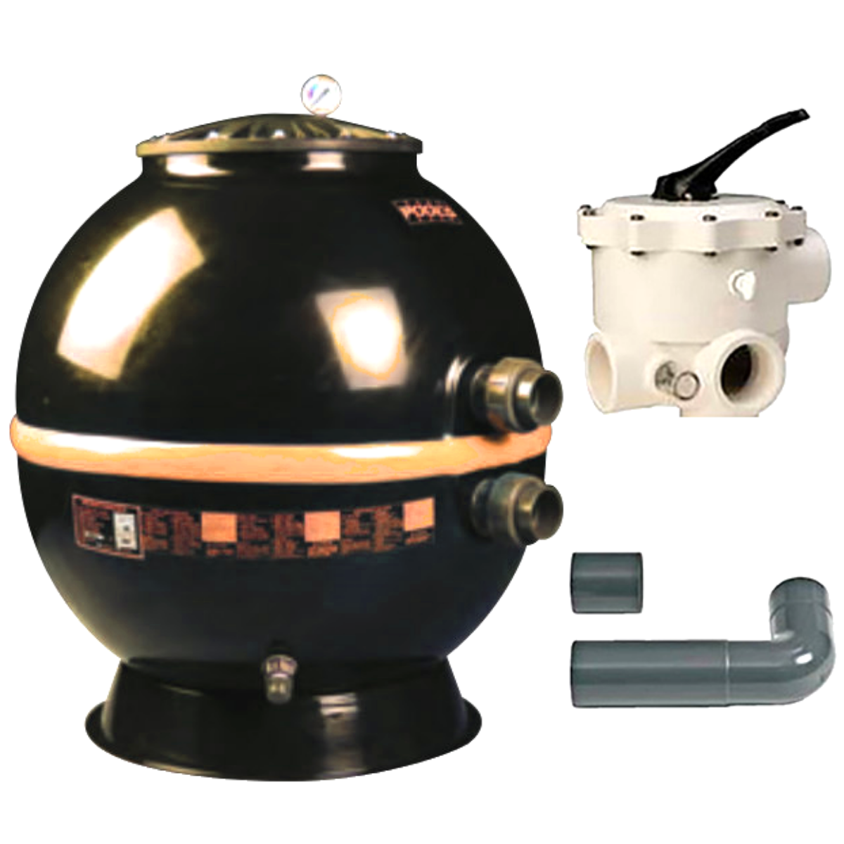 FILTRO POOLS COMPLETO CON VALVOLA DA 22 E 33