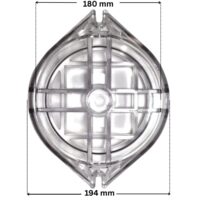 Coperchio ricambio per pompe piscina Denver e Discovery Astralpool con quote dimensionali: diametro esterno 194 mm e diametro interno 180 mm.