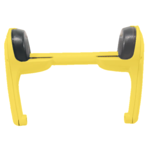 a yellow and black handle
