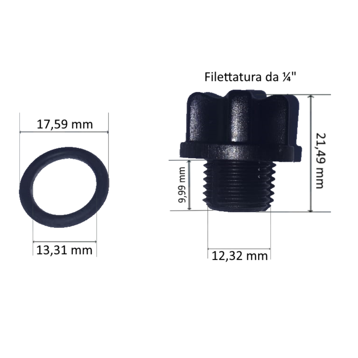 Tappo sfiato per pompa e valvole selettrici Astral
