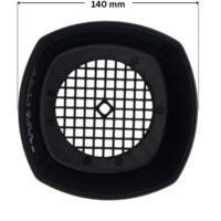 Coperchio ventola ricambio per pompa piscina Silen Espa con quote dimensionali: diametro esterno 140 mm.