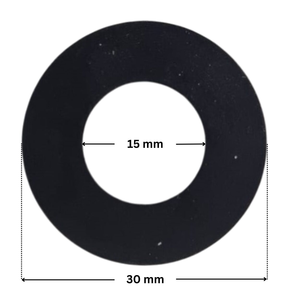 Kit guarnizioni ricambio per pompa piscina Sena Astralpool, guarnizione deflettrice con quote dimensionali: diametro esterno 30 mm e diametro interno 15 mm.