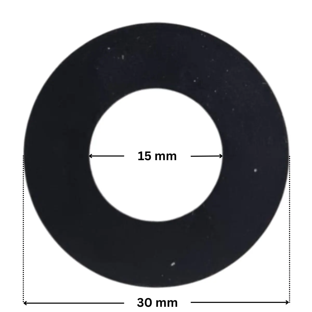 Kit guarnizioni ricambio per pompa piscina Sena Astralpool, guarnizione deflettrice con quote dimensionali: diametro esterno 30 mm e diametro interno 15 mm.
