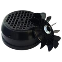 Kit composto da ventola e coperchio ventola ricambio per pompe piscina Victoria Plus, Sena e Glass Plus Astralpool, per pompe da 0,75 a 1,25 Hp.