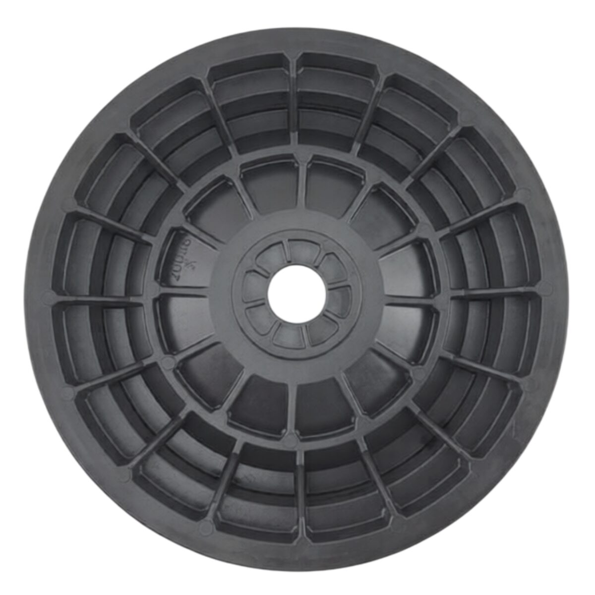 Vista frontale posteriore della flangia motore ricambio per pompa piscina Optima Saci