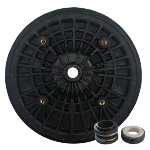 Kit composto da flangia motore e tenuta meccanica ricambio per pompe piscina Challenger Pentair per pompe con potenza da 0,75 Hp a 1,50 Hp.