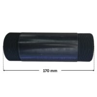 Tronchetto per fungo diffusore tubazione interna ricambio per filtro a sabbia portata 22 mc Pool's, con quote dimensionali; lunghezza esterna 170 mm.