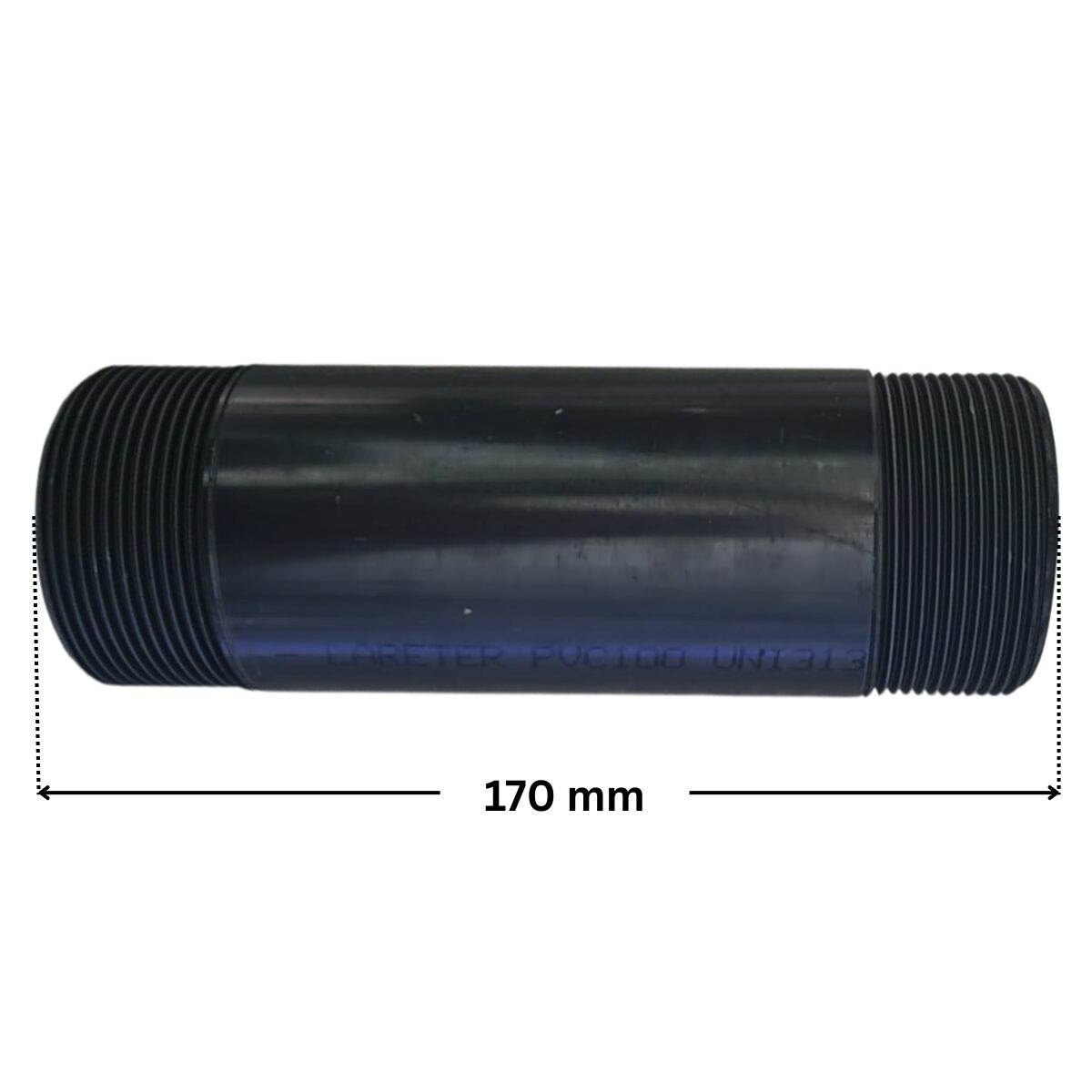 Tronchetto per fungo diffusore tubazione interna ricambio per filtro a sabbia portata 22 mc Pool's, con quote dimensionali; lunghezza esterna 170 mm.