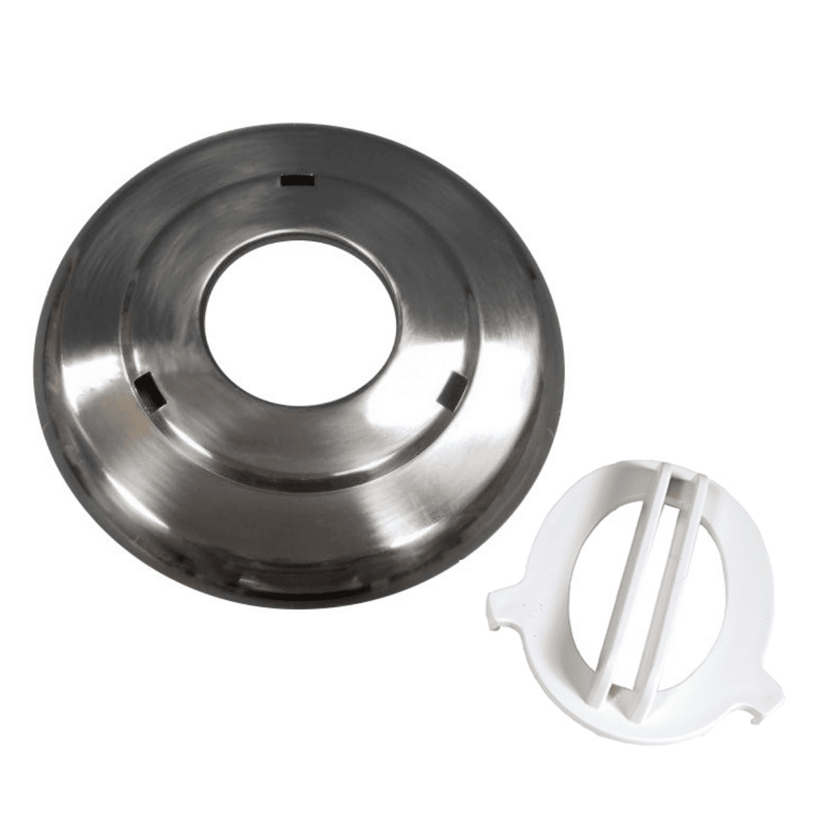 Copriflangia in acciaio e chiave fissaggio ricambio per faro subacqueo dicroico Astralpool