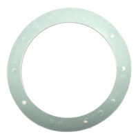 Guarnizione ricambio per scarico di fondo Weltico: flangia e griglia.