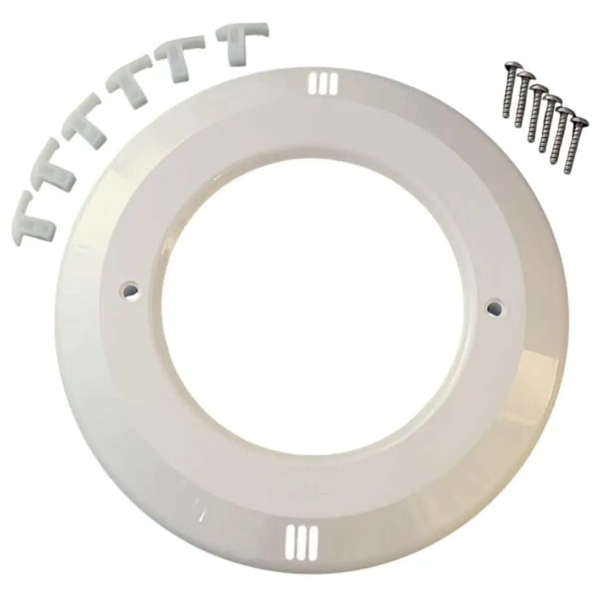 Kit composto da copriflangia e viti ricambio per faro subacqueo Standard e Lumiplus PAR56 Astralpool