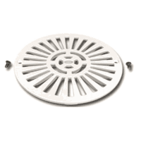 Griglia piatta e viti fissaggio, ricambio per scarico di fondo diametro 200 mm Astralpool