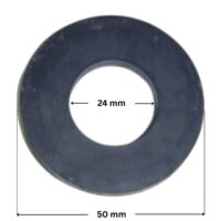 Guarnizione deflettrice ricambio per pompa piscina Maxim Astralpool con quote dimensionali: diametro interno 24 mm e diametro esterno 50 mm.