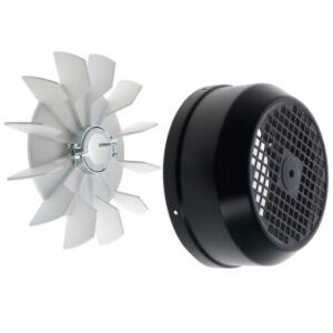 Kit composto da ventola e coperchio ventola ricambio per pompa piscina Maxim Astralpool, per pompe da 4,5 a 5,5 Hp.