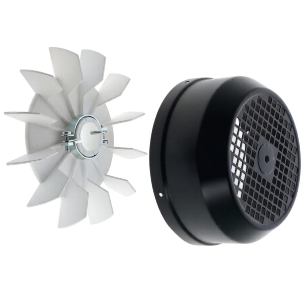 Kit composto da ventola e coperchio ventola ricambio per pompa piscina Maxim Astralpool, per pompe da 4,5 a 5,5 Hp.