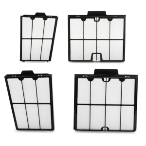 Kit quattro cartucce filtro fine da 100 micron ricambio cestello piccolo per robot E30, E35, E40i, Poolstyle 35, Poolstyle 40i, S200, S300 e S300i Dolphin