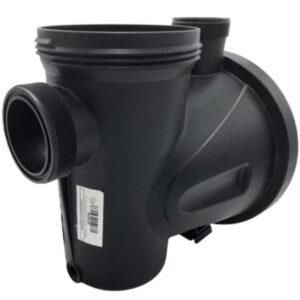 Vista frontale del corpo prefiltro ricambio per pompa piscina Silen S Espa