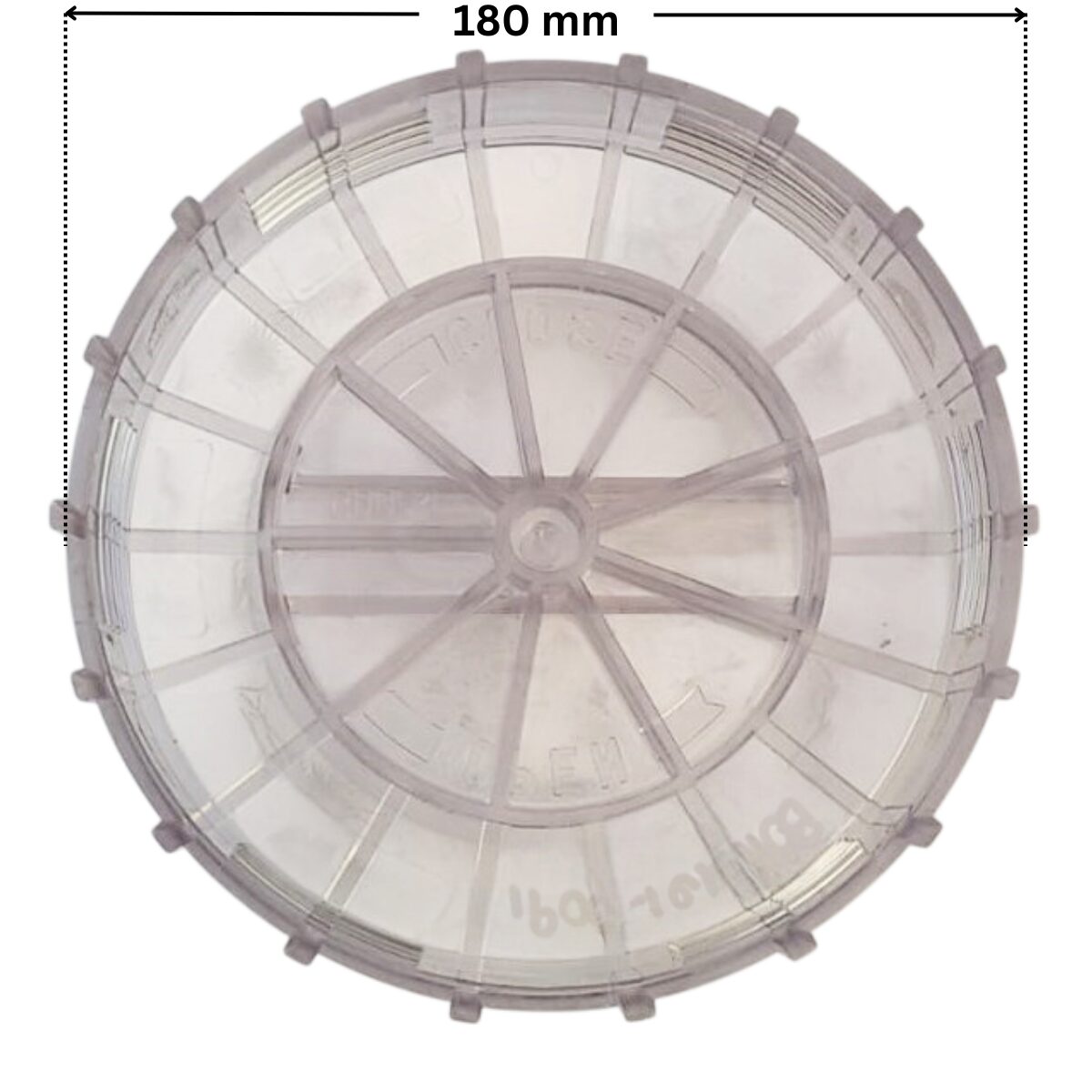 Coperchio ricambio per pompa piscina Winner Saci conq uote dimensionali: diametro esterno 180 mm.