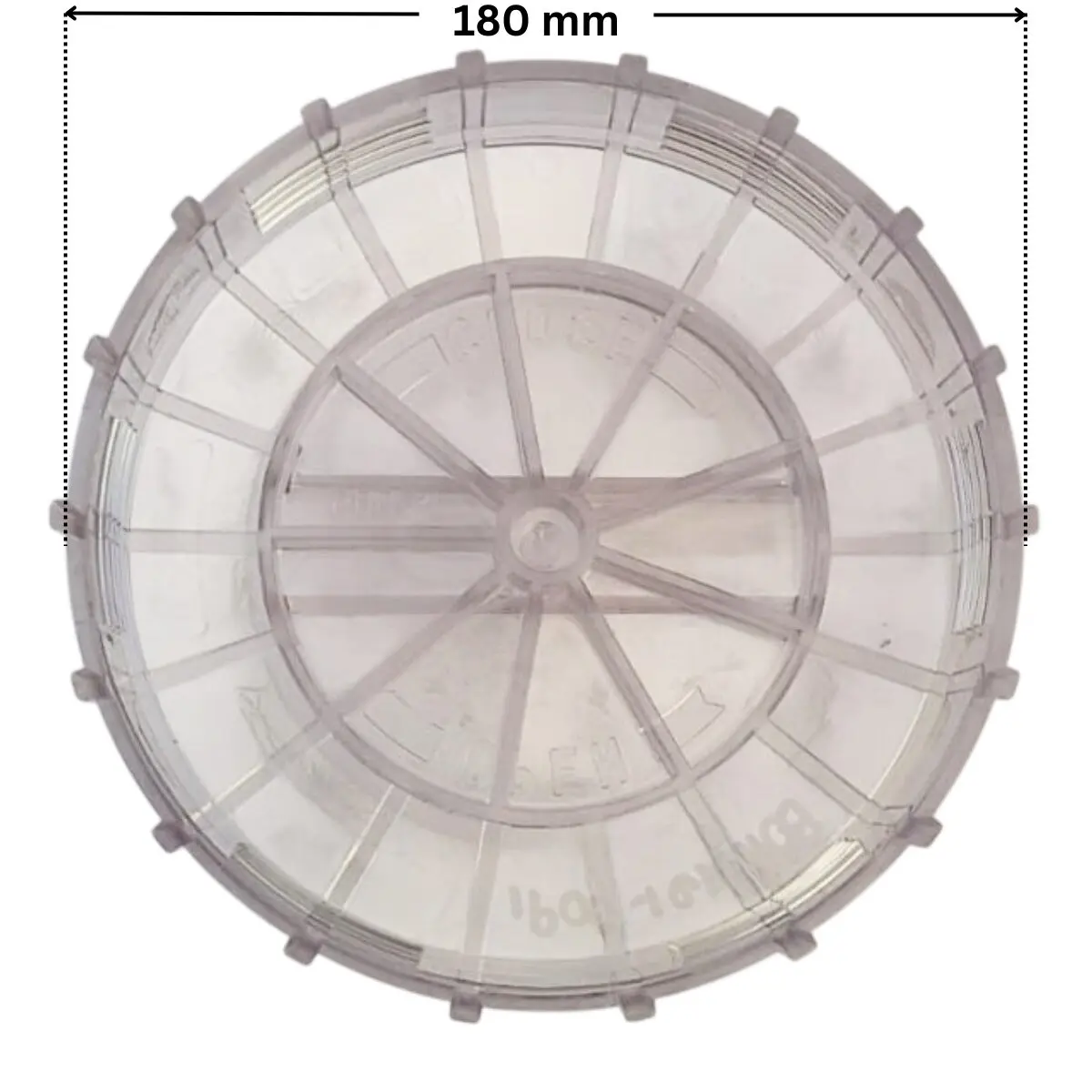 Coperchio ricambio per pompa piscina Winner Saci conq uote dimensionali: diametro esterno 180 mm.
