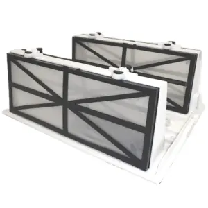 Gruppo filtro composto da coperchio inferiore e cartucce ultrafine 50 micron ricambio per robot Master M3, Pool In, Pool Up e Supreme M3 Dolphin