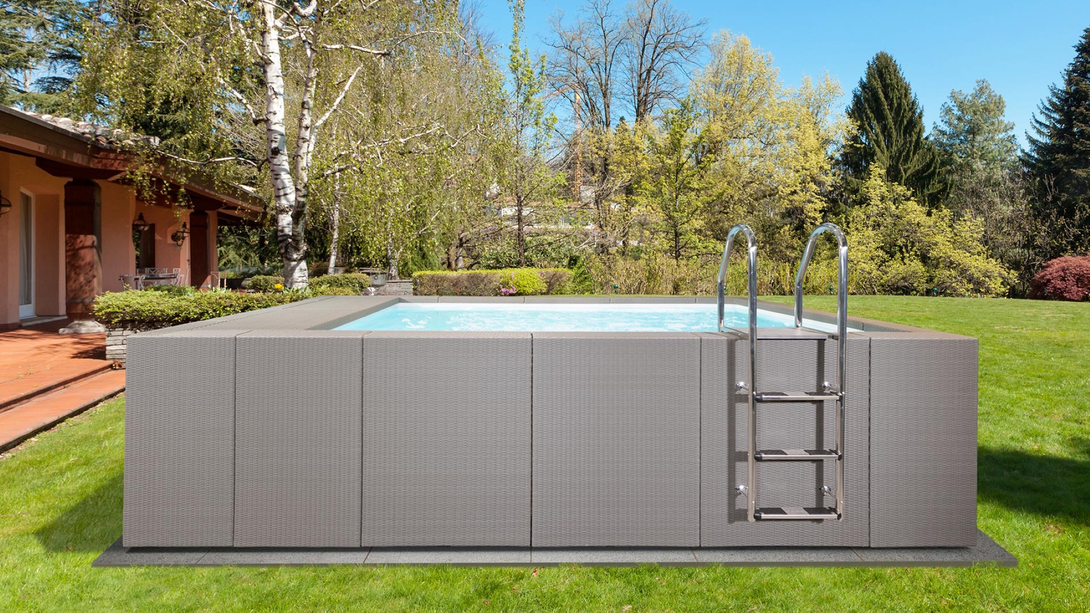 Piscina Laghetto Dolcevita Diva LTI colore rivestimento grigio