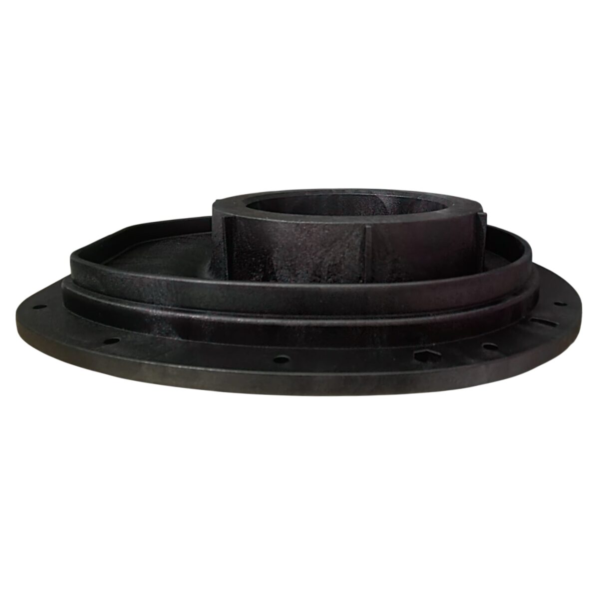 Vista laterale frontale della flangia motore ricambio per pompa piscina Columbia Astralpool