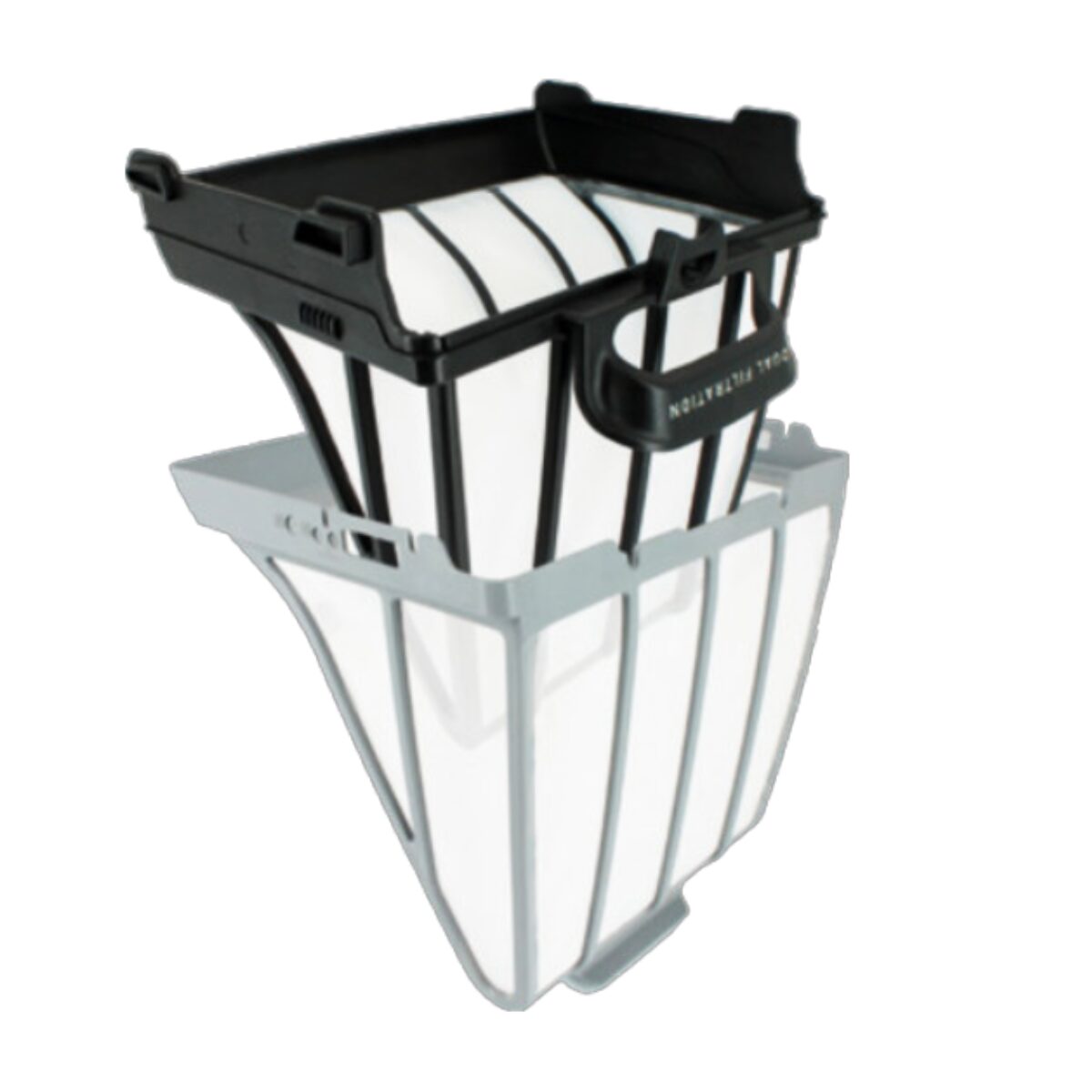 Vista frontale del filtro 150 micron ricambio per robot piscina Alpha iQ Pro e Vortax Zodiac.