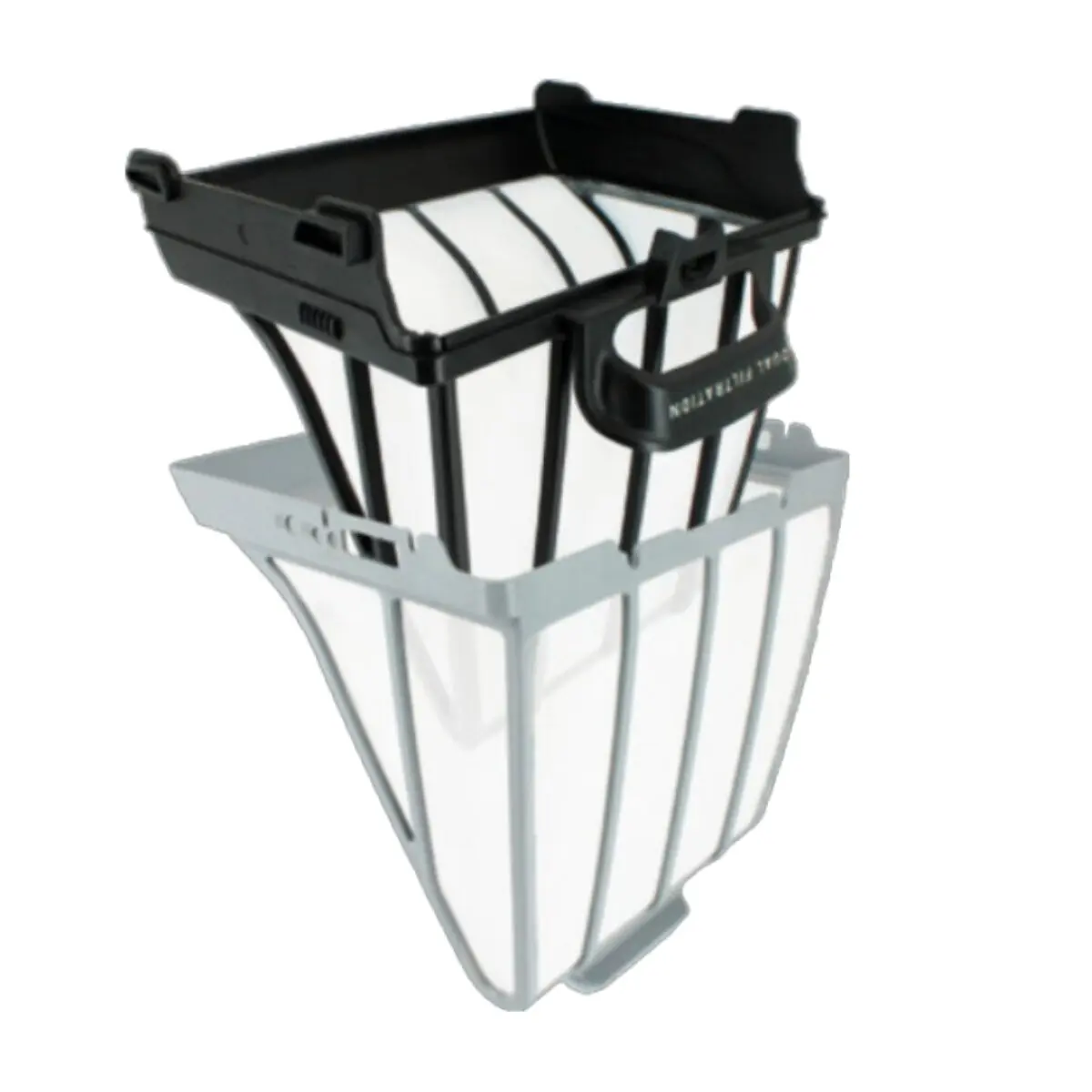 Vista frontale del filtro 150 micron ricambio per robot piscina Alpha iQ Pro e Vortax Zodiac.