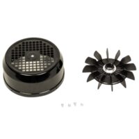 Kit composto da ventola e coperchio ventola ricambio per pompe piscina Big Discovery e Discovery Astralpool, per pompe da 2 a 3 Hp.