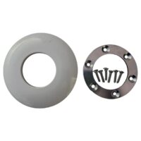 Kit composta da copriflangia, flangia e viti ricambio per bocchetta a pavimento BCN03 Astralpool