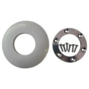 Kit composta da copriflangia, flangia e viti ricambio per bocchetta a pavimento BCN03 Astralpool