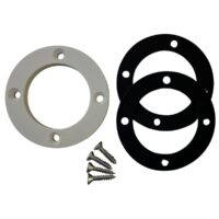 Kit composto da una flangia, due guarnizioni, 4 viti inox ricambio per bocchetta a parete Aquareva
