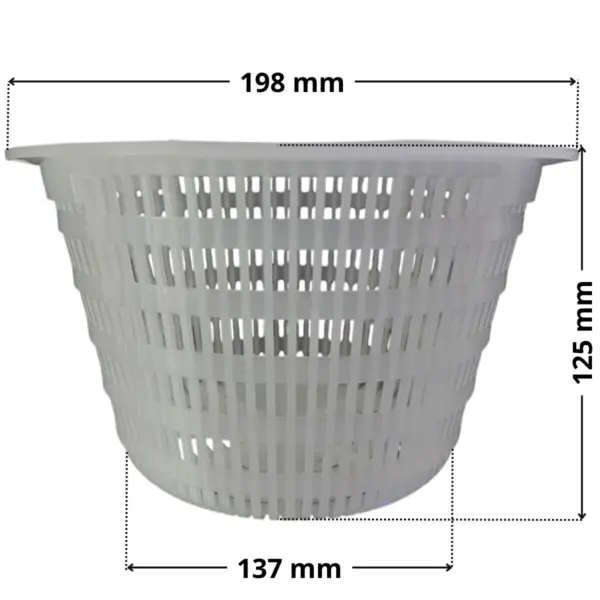 Cestello Skimmer Per Piscina Con Fondo Pesante E Manico – Ricambio Per Hayward, Pentair, SP1070/1082, Bianco/Blu, 205x205x142mm
