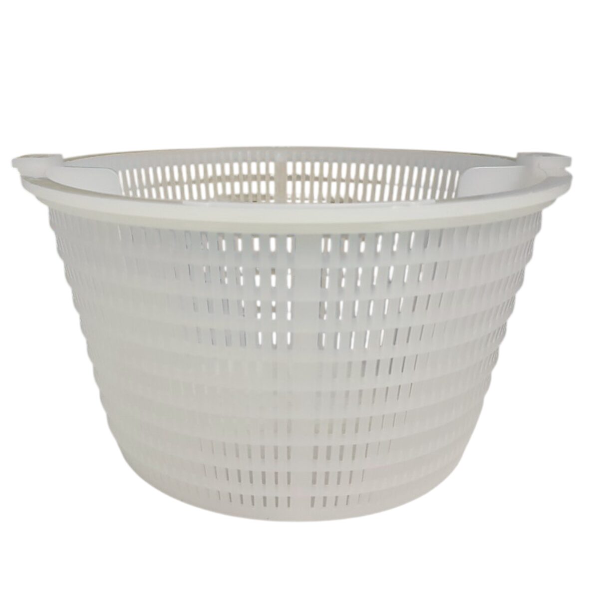 Vista laterale del cestello ricambio per skimmer sfioratore, bocca larga e bocca piccola Pool's