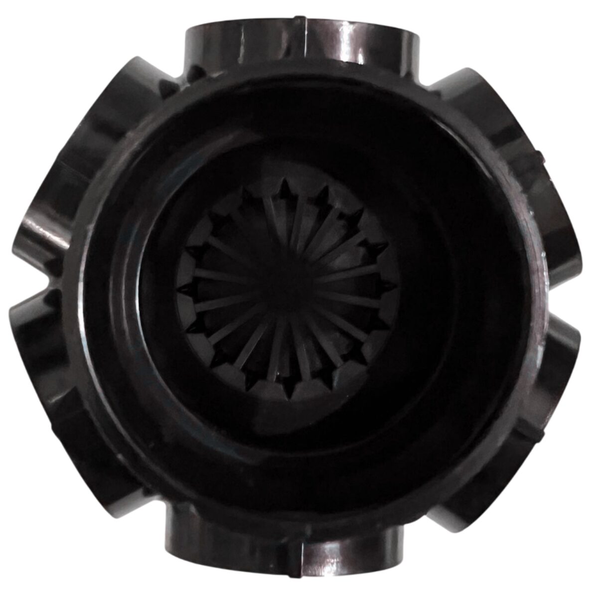 Vista superiore del collettore a 6 attacchi ricambio per filtro a sabbia portata 10 e 15 mc Pool's