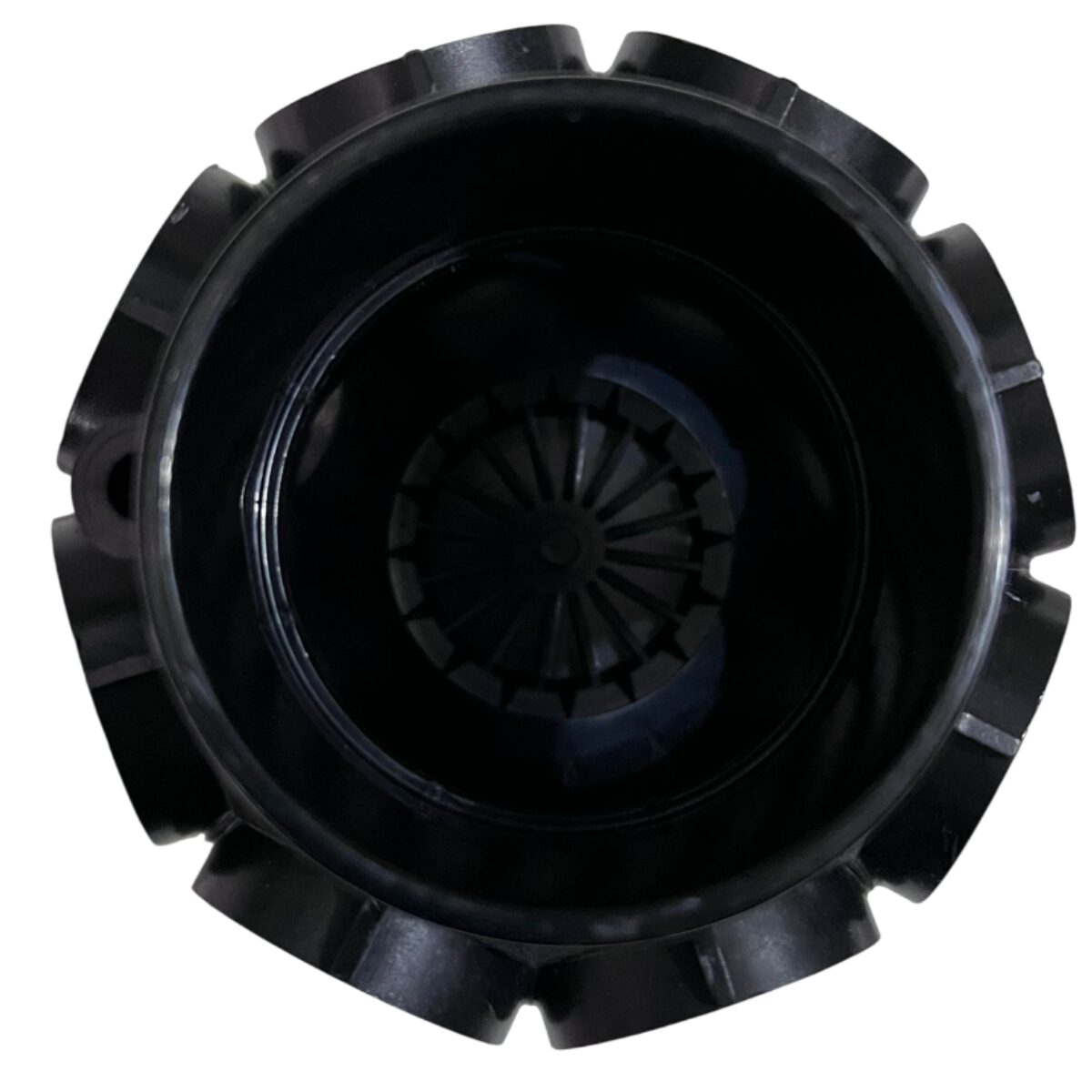 Vista superiore del collettore a 8 attacchi ricambio per filtro a sabbia portata 22 e 33 mc Pool's