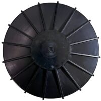 Vista inferiore del collettore a 8 attacchi ricambio per filtro a sabbia portata 22 e 33 mc Pool's