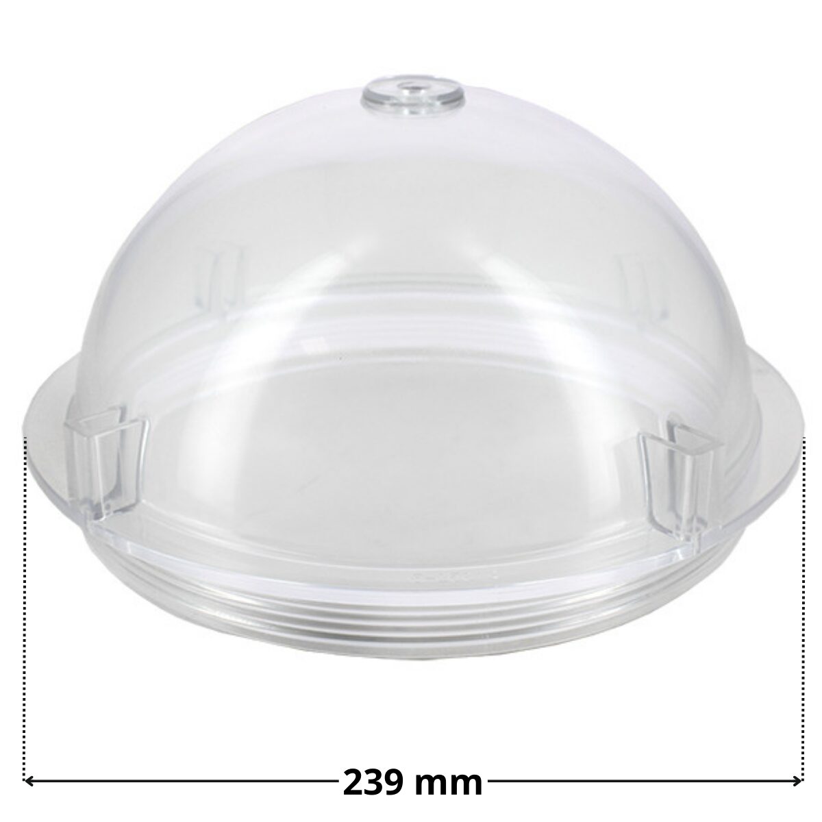 Coperchio trasparente ricambio per filtro a sabbia Triton Pentair con quote dimensionali: diametro esterno 239 mm
