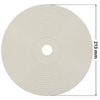 Coperchio per skimmer bocca larga e bocca stretta, portata 15 litri Astralpool con quote dimensionali: diametro esterno 213 mm diametro foro centrale 24 mm