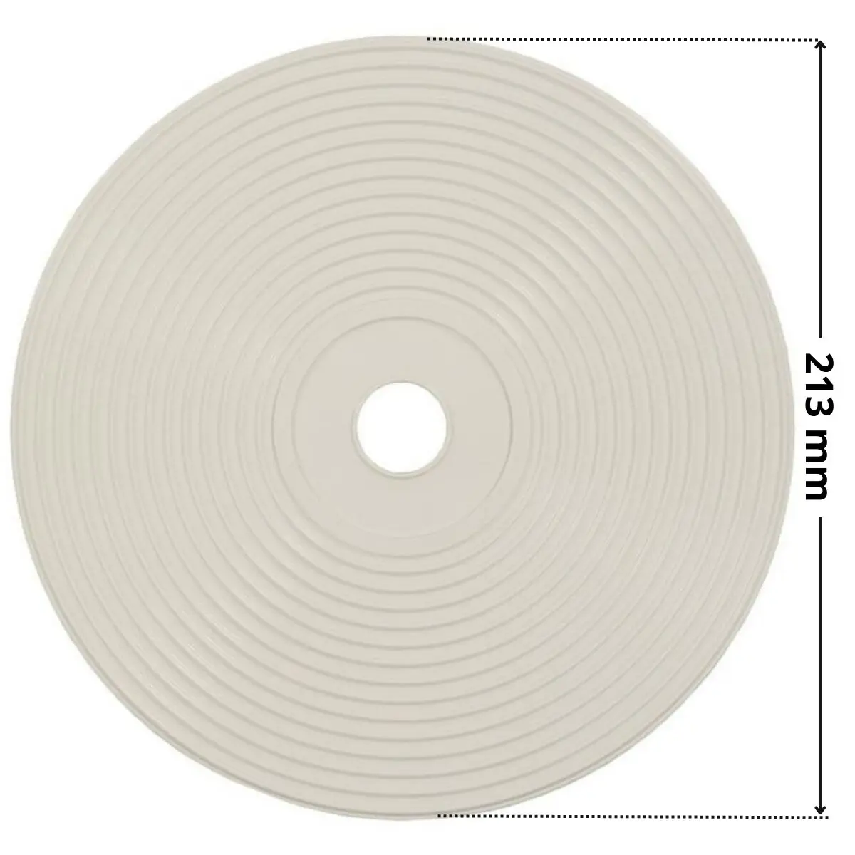 Coperchio per skimmer bocca larga e bocca stretta, portata 15 litri Astralpool con quote dimensionali: diametro esterno 213 mm diametro foro centrale 24 mm