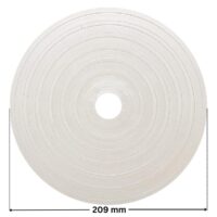 Coperchio ricambio per skimmer SNTE con quote dimensionali: diametro massimo 209 mm.