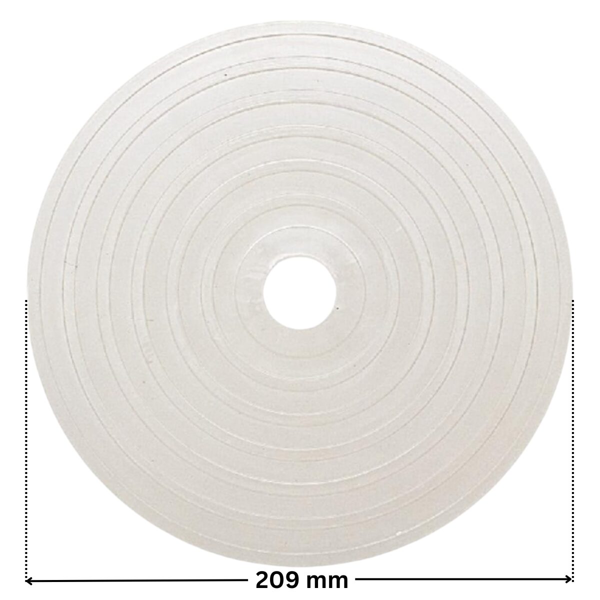 Coperchio ricambio per skimmer SNTE con quote dimensionali: diametro massimo 209 mm.