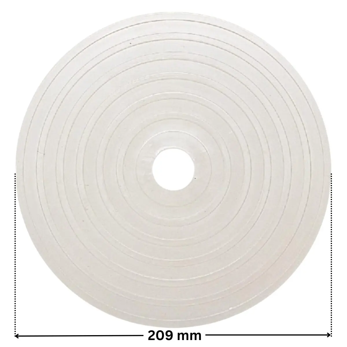Coperchio ricambio per skimmer SNTE con quote dimensionali: diametro massimo 209 mm.
