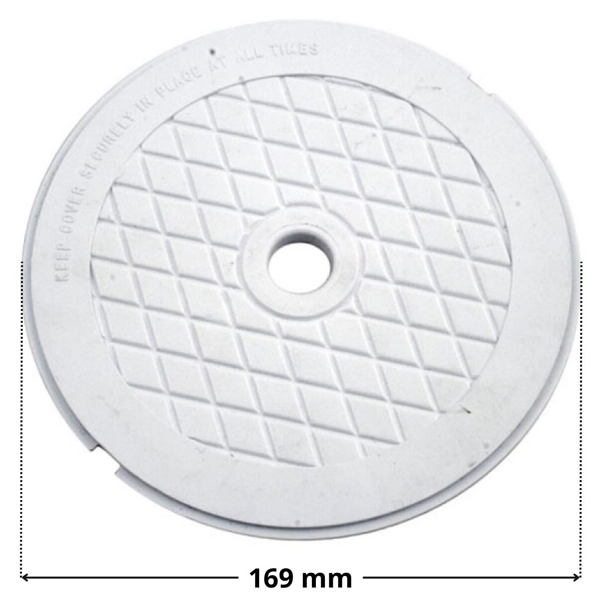 Coperchio ricambio per skimmer SP1090 SP1096 SP1097 Hayward con quote dimensionali: diametro esterno 169 mm