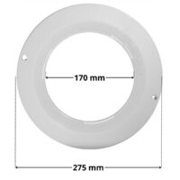 Copriflangia ricambio per faro subacqueo 300 watt PAR56 Hayward con quote dimensionali: diametro esterno 275 mm e diametro interno 170 mm