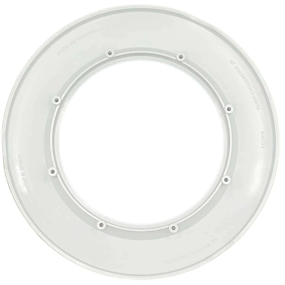 Vista posteriore copriflangia ricambio per faro subacqueo Cofies