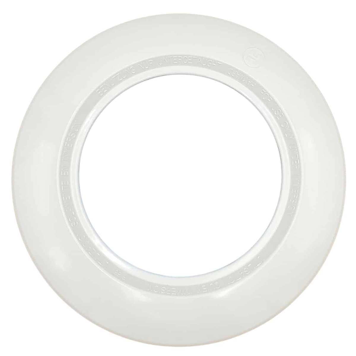 Vista frontale copriflangia ricambio per faro subacqueo Cofies