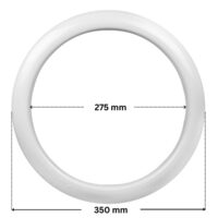 Copriflangia ricambio per faro subacqueo PU09 Certikin con quote dimensionale: diametro esterno 350 mm diametro foro centrale 275 mm.