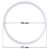 Guarnizione lampada ricambio per faro subacqueo Extra piatto Astralpool con quote dimensionali: diametro esterno 156 mm e diametro interno 177 mm.